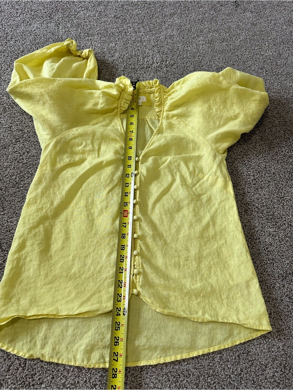 Maeve Anthropologie Linen The Audie Puff
Blouse Yellow Small - Picture 10 of 11
